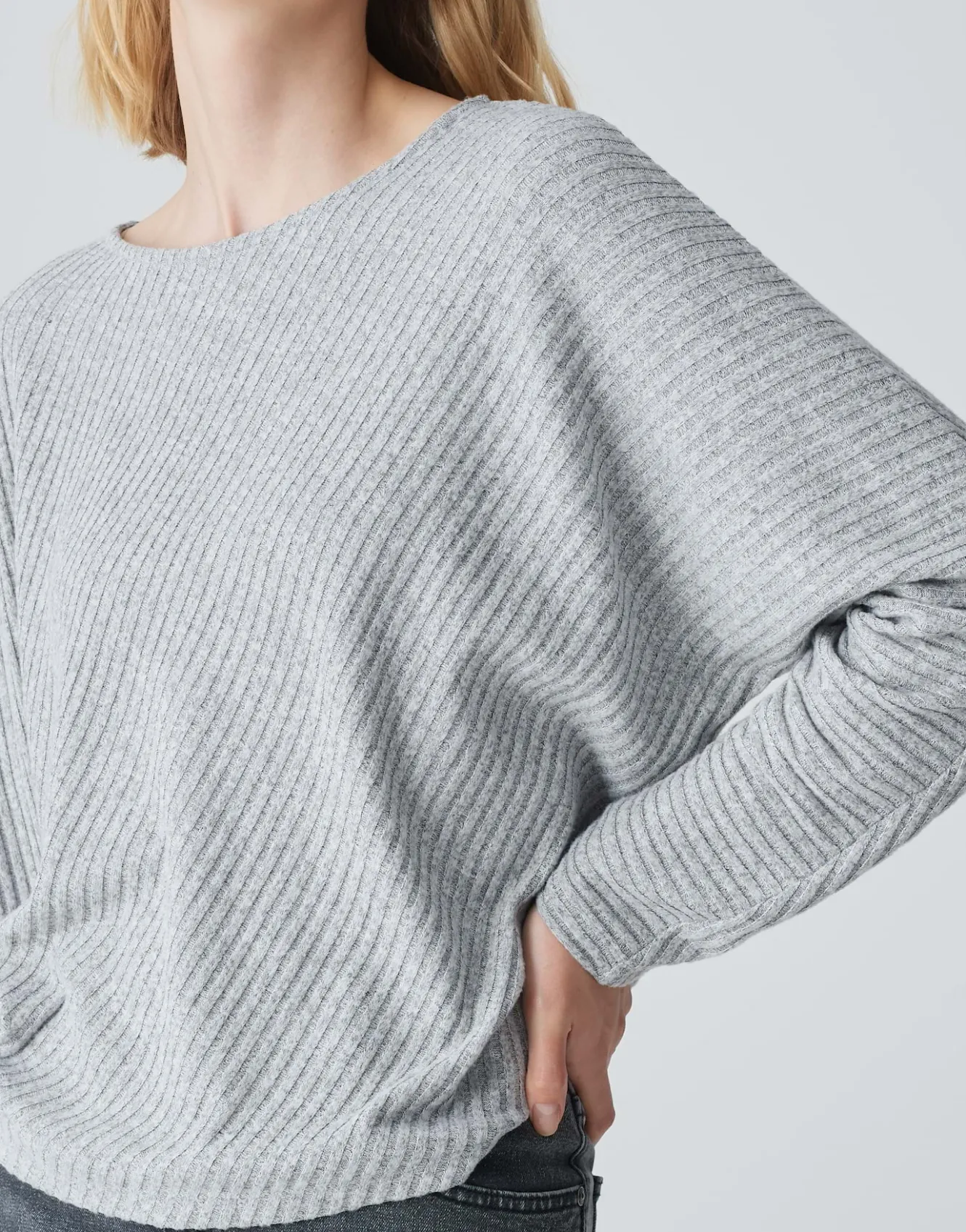 rippshirt_sakim_grau_online_bestellen_3.webp OPUS Rippshirt Sakim Grau Online Bestellen^Damen Shirts