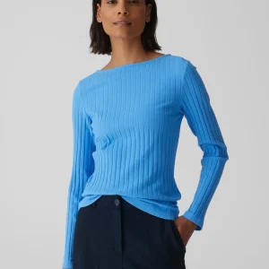 OPUS Rippshirt Sovke Blau Online Bestellen^Damen Shirts