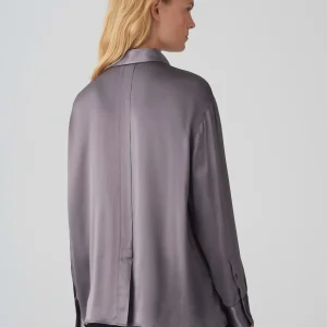 OPUS Satinbluse Fenzy Grau Online Bestellen^Damen Blusen