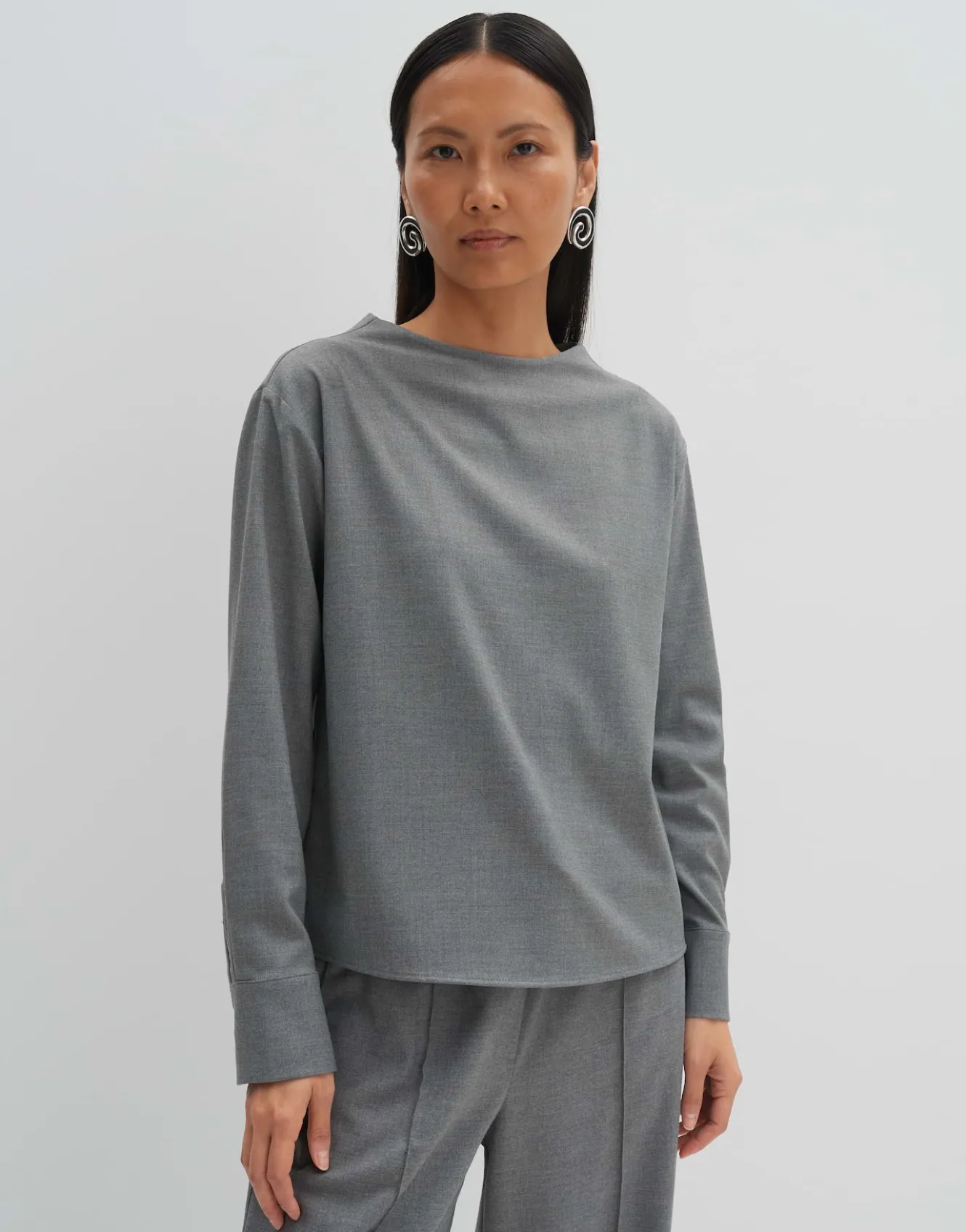 shirtbluse_zalene_grau_online_bestellen_1.webp OPUS Shirtbluse Zalene Grau Online Bestellen^Damen Blusen