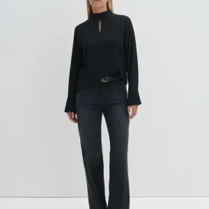 OPUS Stehkragenbluse Zeuna Schwarz Online Bestellen^Damen Blusen