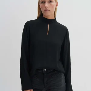 OPUS Stehkragenbluse Zeuna Schwarz Online Bestellen^Damen Blusen