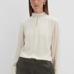 OPUS Stehkragenbluse Zeuna Weiß Online Bestellen^Damen Blusen