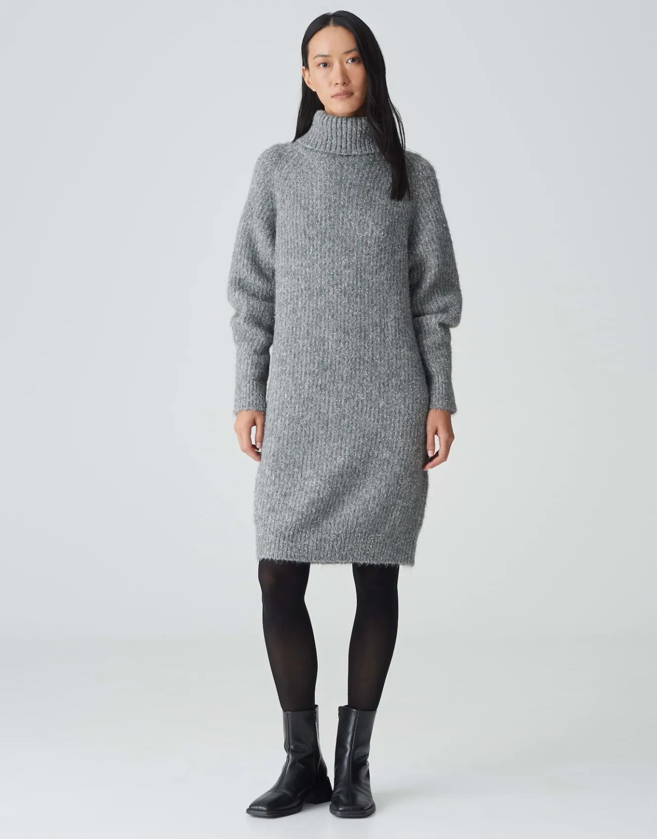 strickkleid_wakona_grau_online_bestellen_1.webp OPUS Strickkleid Wakona Grau Online Bestellen^Damen Strick