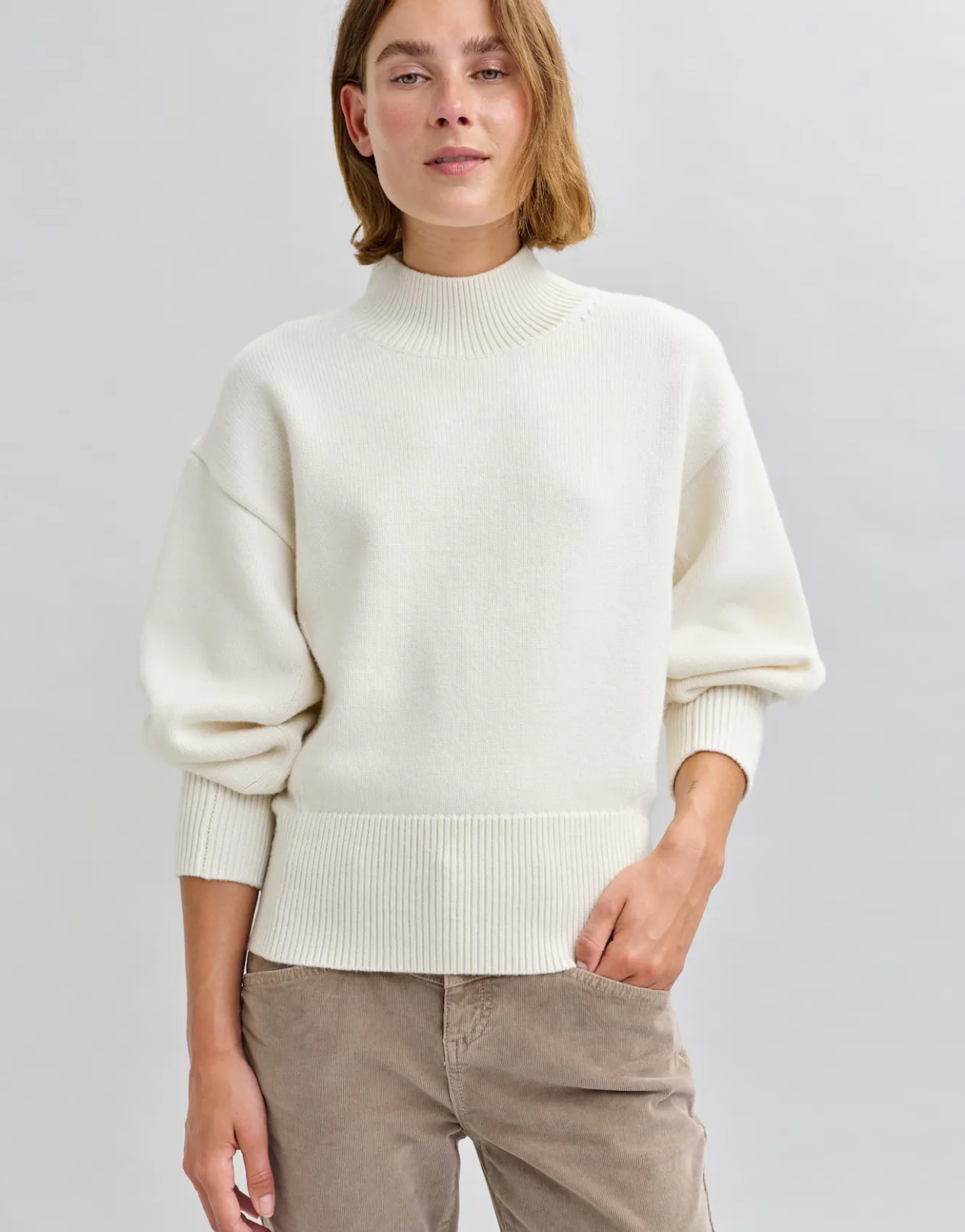 strickpullover_pandini_wei_online_bestellen_1.webp OPUS Strickpullover Pandini Weiß Online Bestellen^Damen Strick