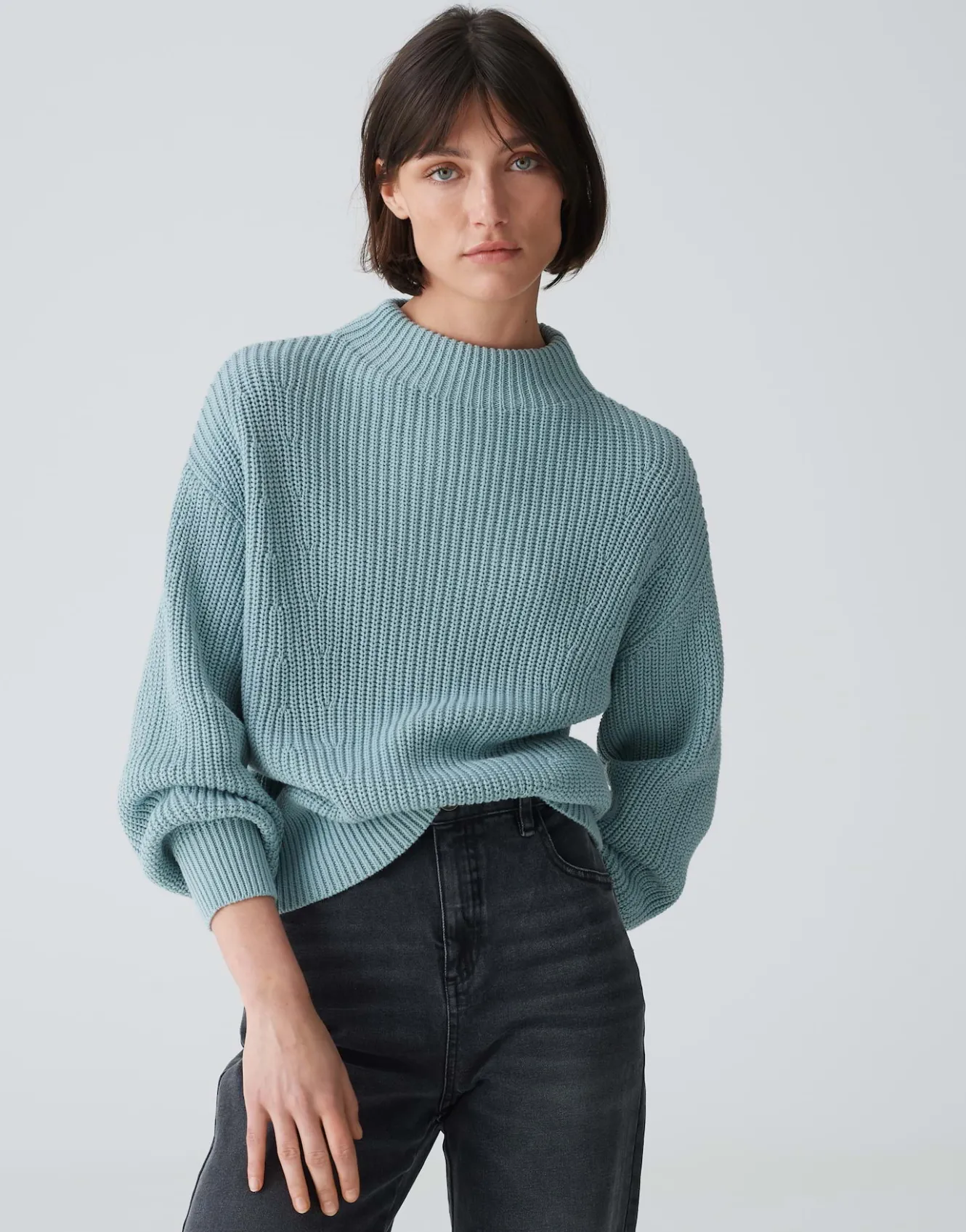 strickpullover_pufamo_blau_online_bestellen_1.webp OPUS Strickpullover Pufamo Blau Online Bestellen^Damen Strick