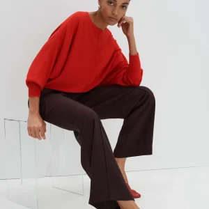 OPUS Strickpullover Taliya Detail Rot Online Bestellen^Damen Strick