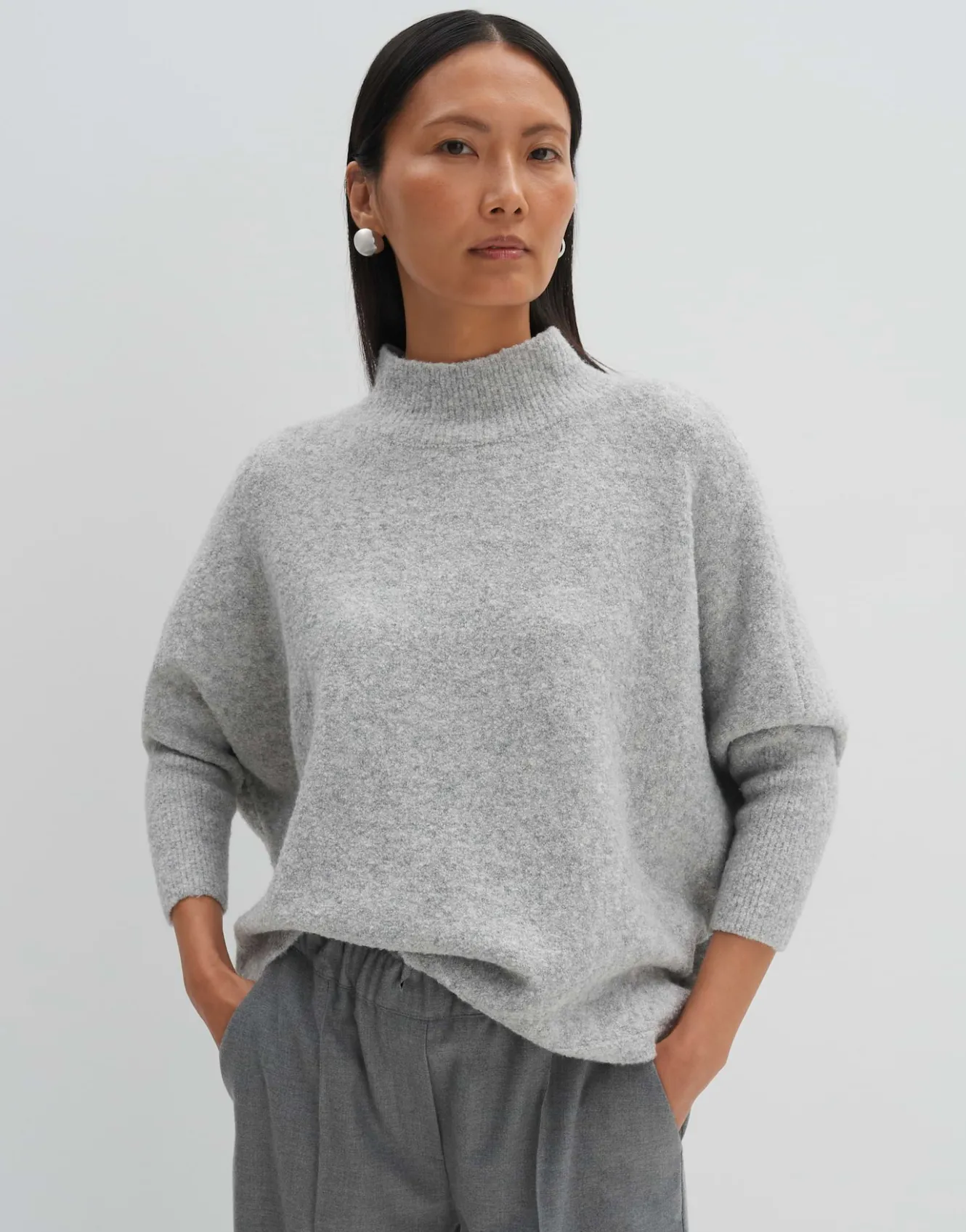 strickpullover_tiola_grau_online_bestellen_1.webp OPUS Strickpullover Tiola Grau Online Bestellen^Damen Strick