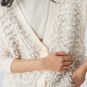 OPUS Strickweste Deluda Weiß Online Bestellen^Damen Strick | Blazer / Westen