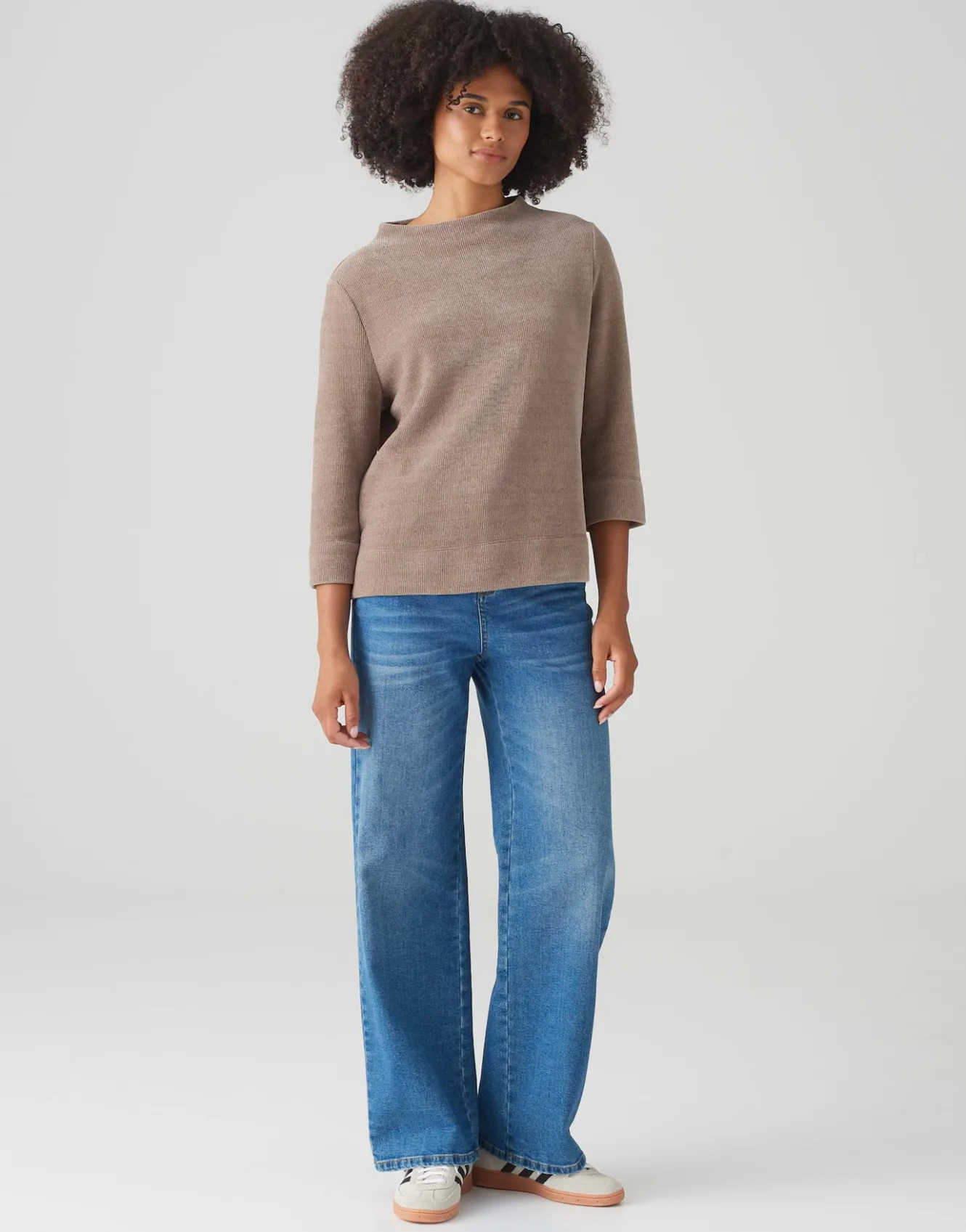 sweater_gelvet_braun_online_bestellen_0.webp OPUS Sweater Gelvet Braun Online Bestellen^Damen Sweat