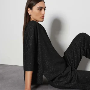 OPUS Sweater Ushiny Detail Schwarz Online Bestellen^Damen Sweat