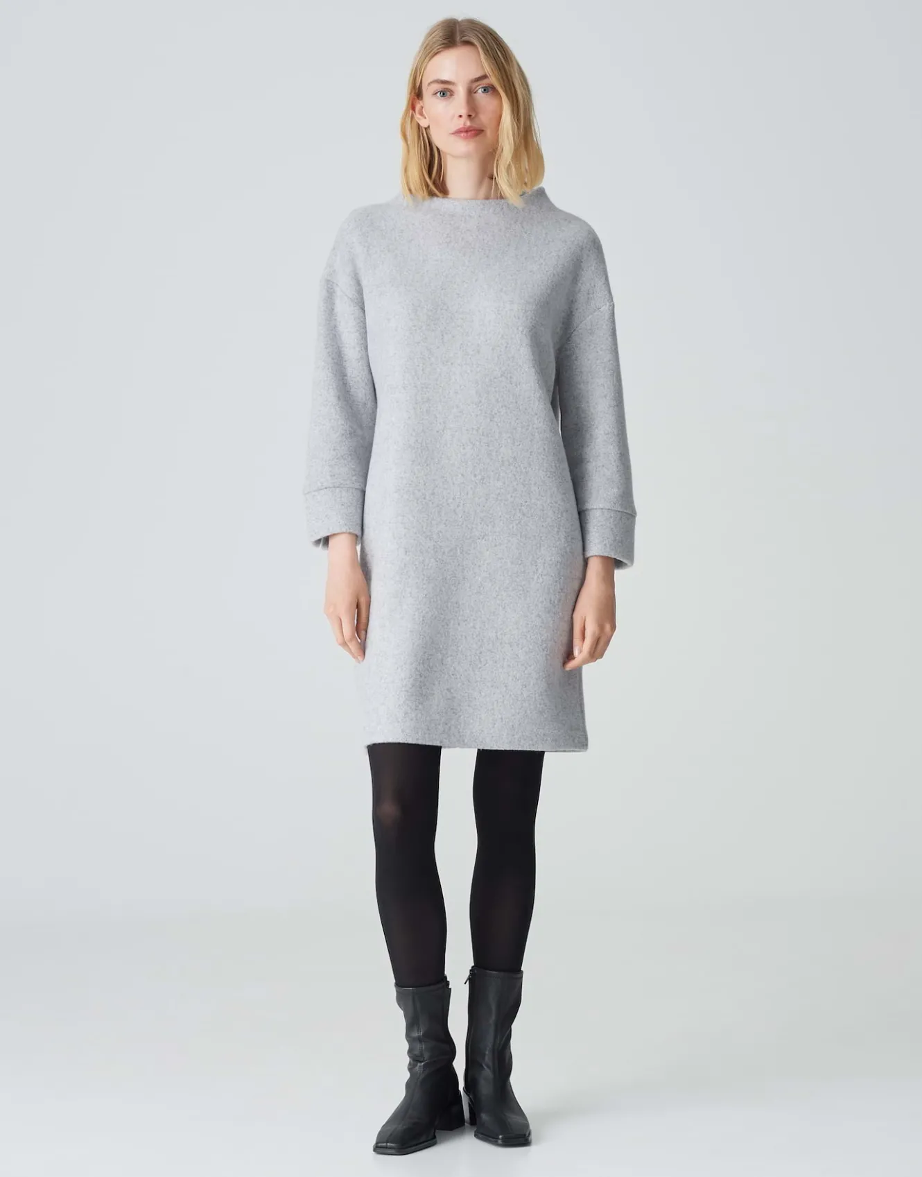sweatkleid_wonja_grau_online_bestellen_1.webp OPUS Sweatkleid Wonja Grau Online Bestellen^Damen Kleider