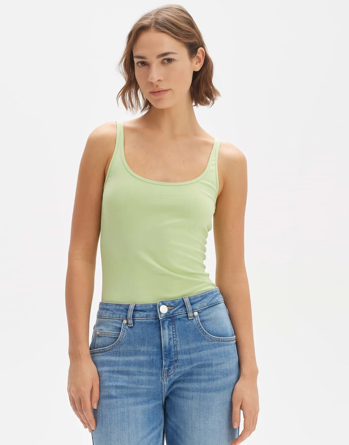 trgertop_ina_grn_online_bestellen_1.webp OPUS Trägertop Ina Grün Online Bestellen^Damen Basics | Shirts