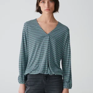 OPUS V-Shirt Sannah Tradition Blau Online Bestellen^Damen Shirts