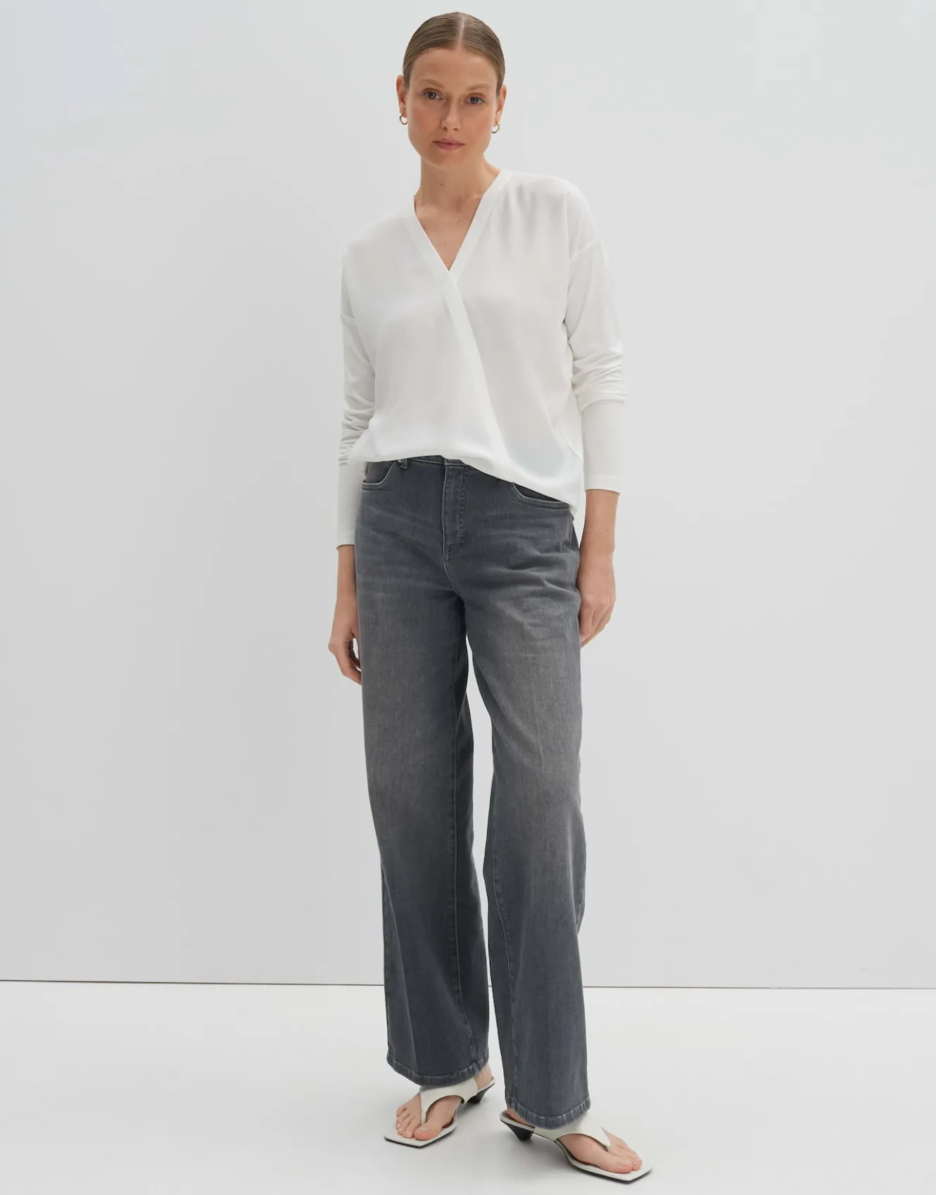 wickelshirt_ketana_wei_online_bestellen_4.webp OPUS Wickelshirt Ketana Weiß Online Bestellen^Damen Shirts