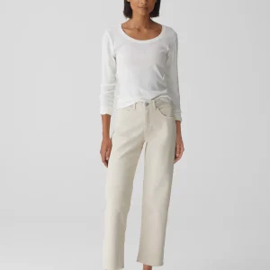 OPUS Wide Cropped Jeans Momito Color Beige Online Bestellen^Damen Jeans