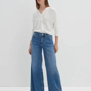OPUS Wide Leg Jeans Cellma Palazzo Blau Online Bestellen^Damen Jeans