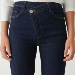 OPUS Wide Leg Jeans Marli Crisscross Blau Online Bestellen^Damen Jeans