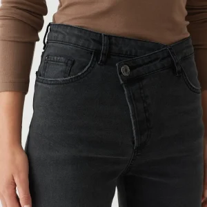 OPUS Wide Leg Jeans Marli Crisscross Grau Online Bestellen^Damen Jeans
