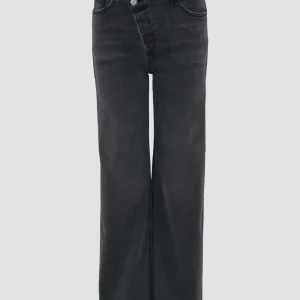 OPUS Wide Leg Jeans Marli Crisscross Grau Online Bestellen^Damen Jeans
