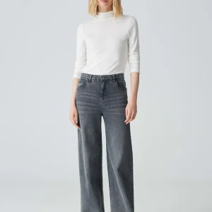 OPUS Wide Leg Jeans Marli Palazzo Grau Online Bestellen^Damen Jeans