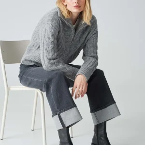 OPUS Wide Leg Jeans Marli Turn Up Grau Online Bestellen^Damen Jeans